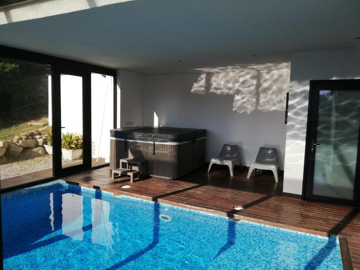 Casa Ceca De La Playa Y Barcelona, Con Piscina Climatizada Y Jacuzzi Vila Vallromanes Exterior foto